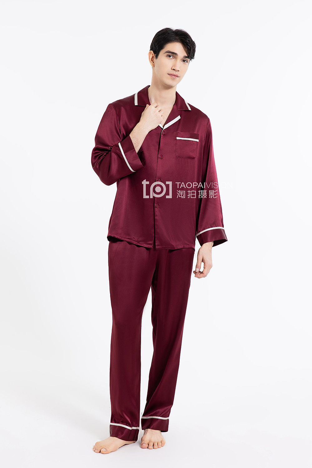 男装家居服白底图模拍