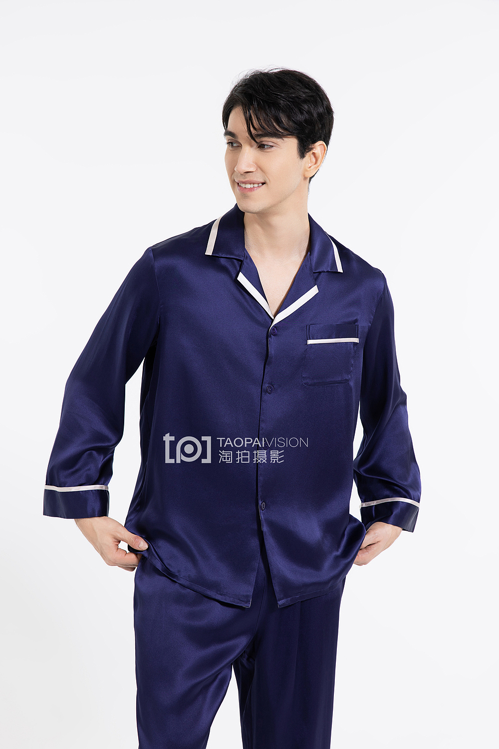 男装家居服白底图模拍