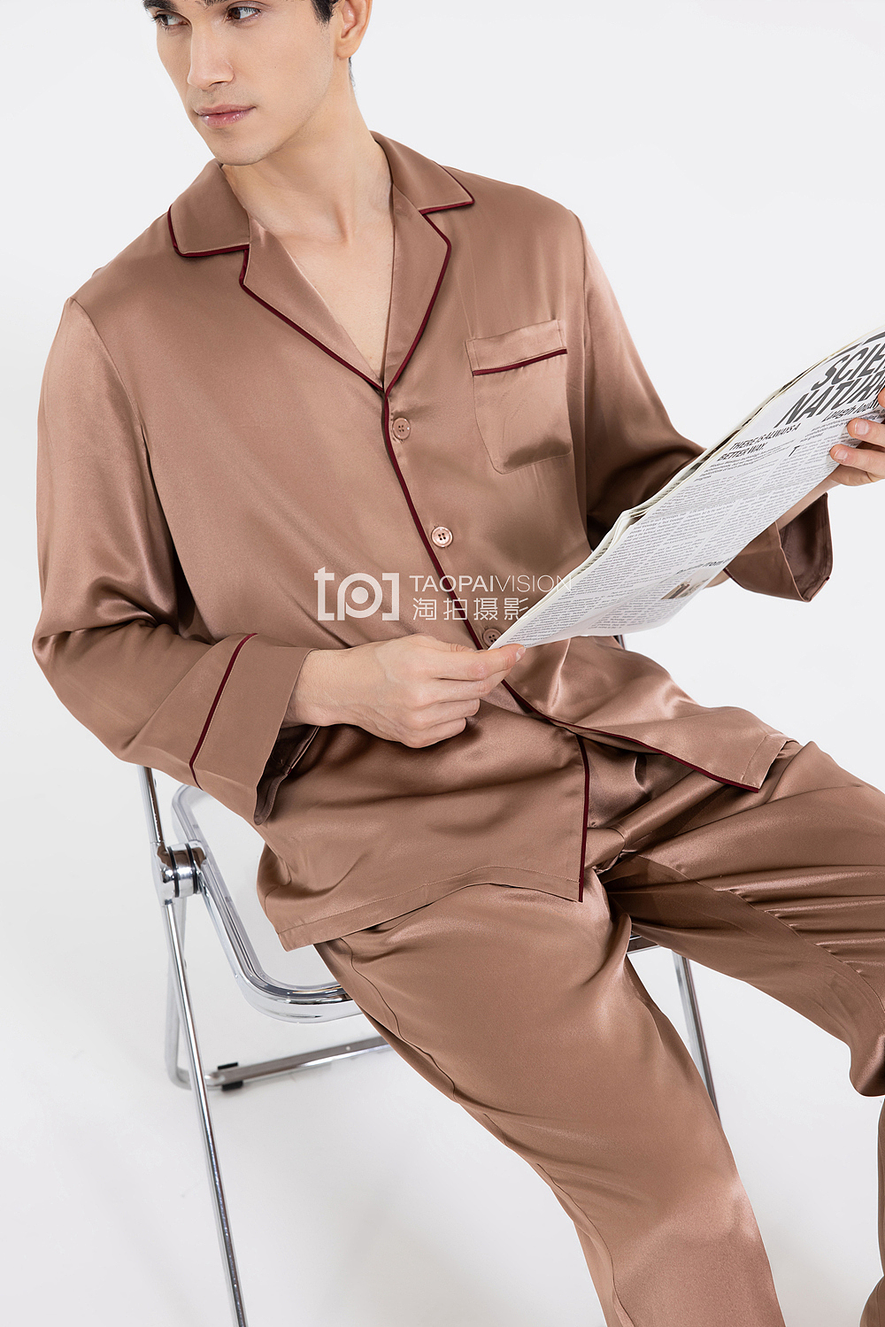 男装家居服白底图模拍