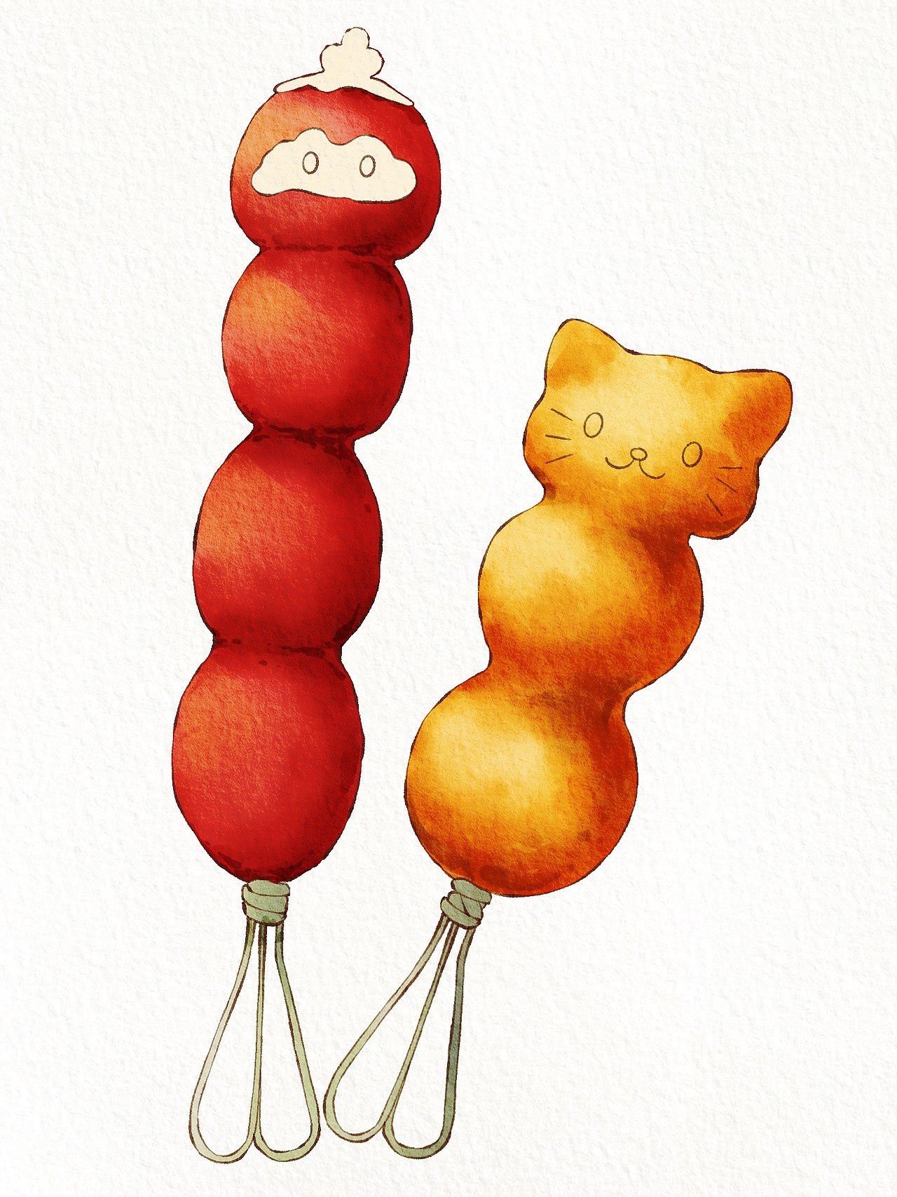 糖葫芦（图ZMzc5NjY2ODky） - 商业插画 - 站酷设计师鹿灵DeerSpirit原创素材 - 站酷ZCOOL