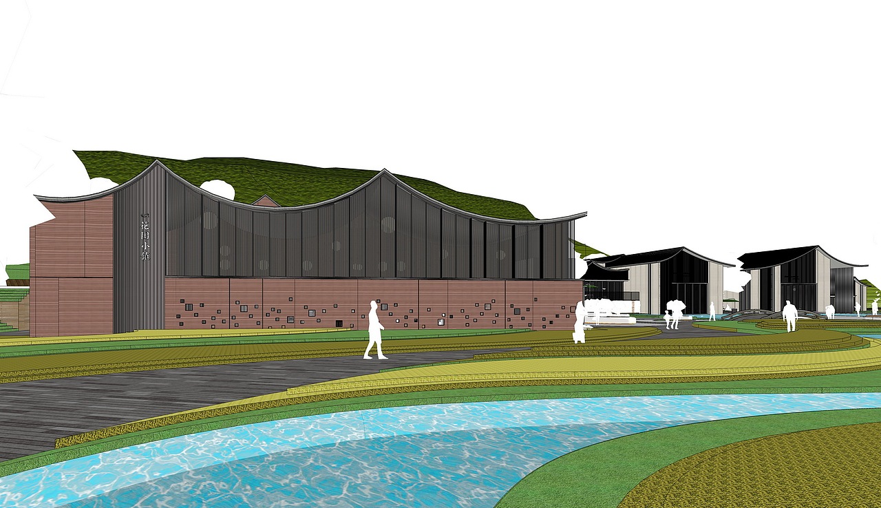 世贸花田小镇SU模型下载