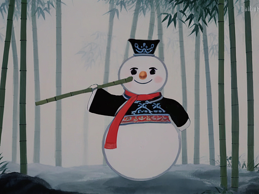 竹林古风小雪