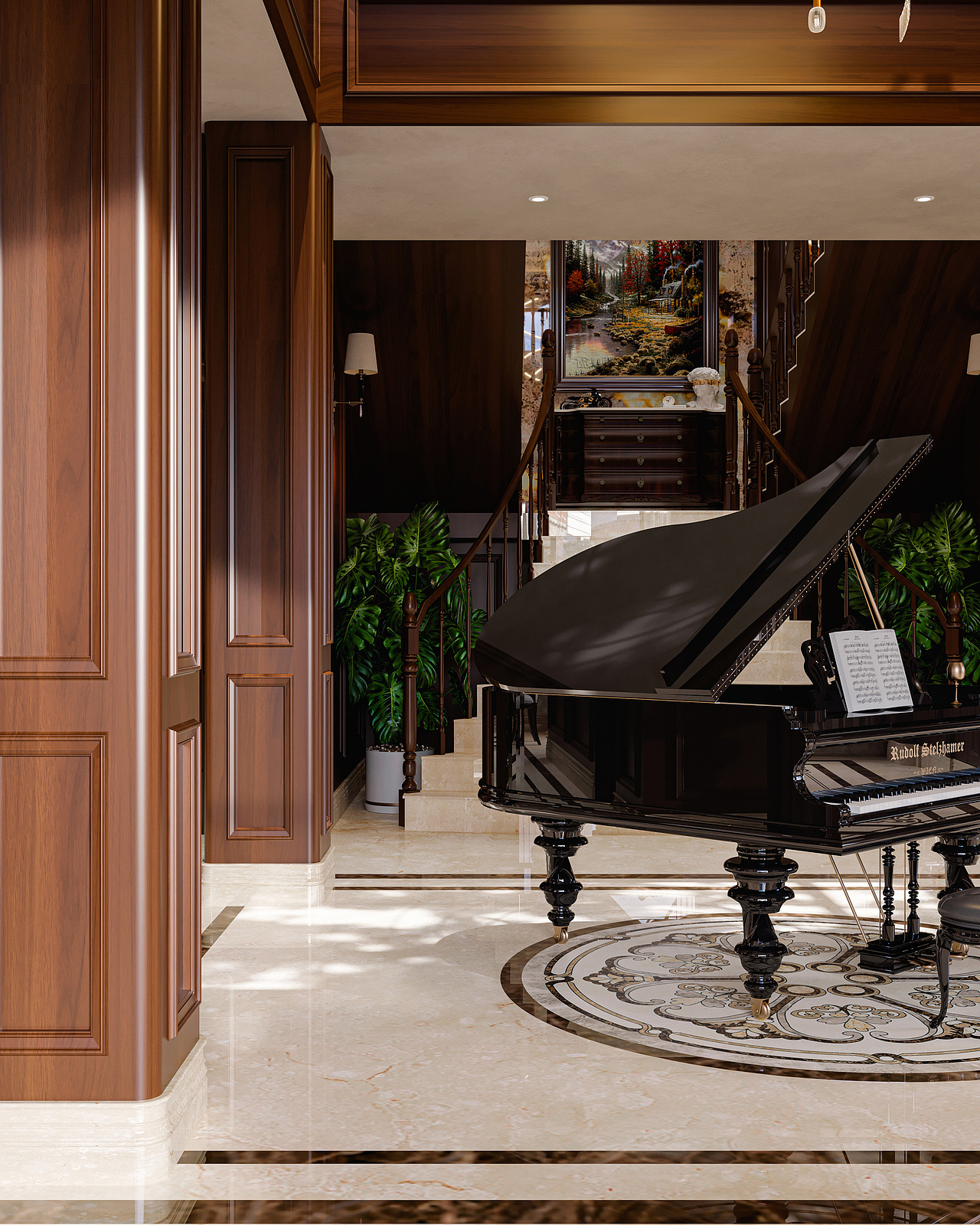 美式复古图纸表现