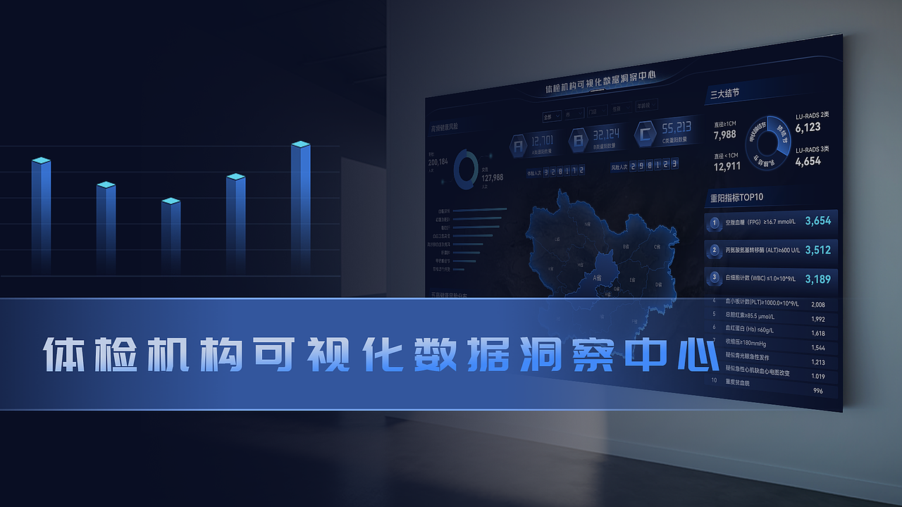 数据大屏-体检机构可视化数据洞察中心（图ZMzc5Njk0MjY0） - 软件界面 - 站酷设计师碳木琴原创素材 - 站酷ZCOOL