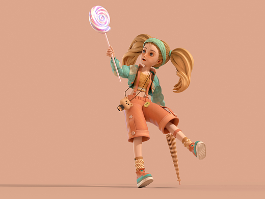 3D人物设计-糖果棒棒