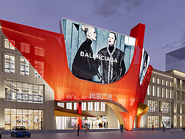 Enscape渲染商场外门头改造