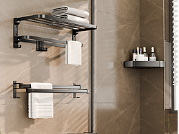 浴室置物架渲染