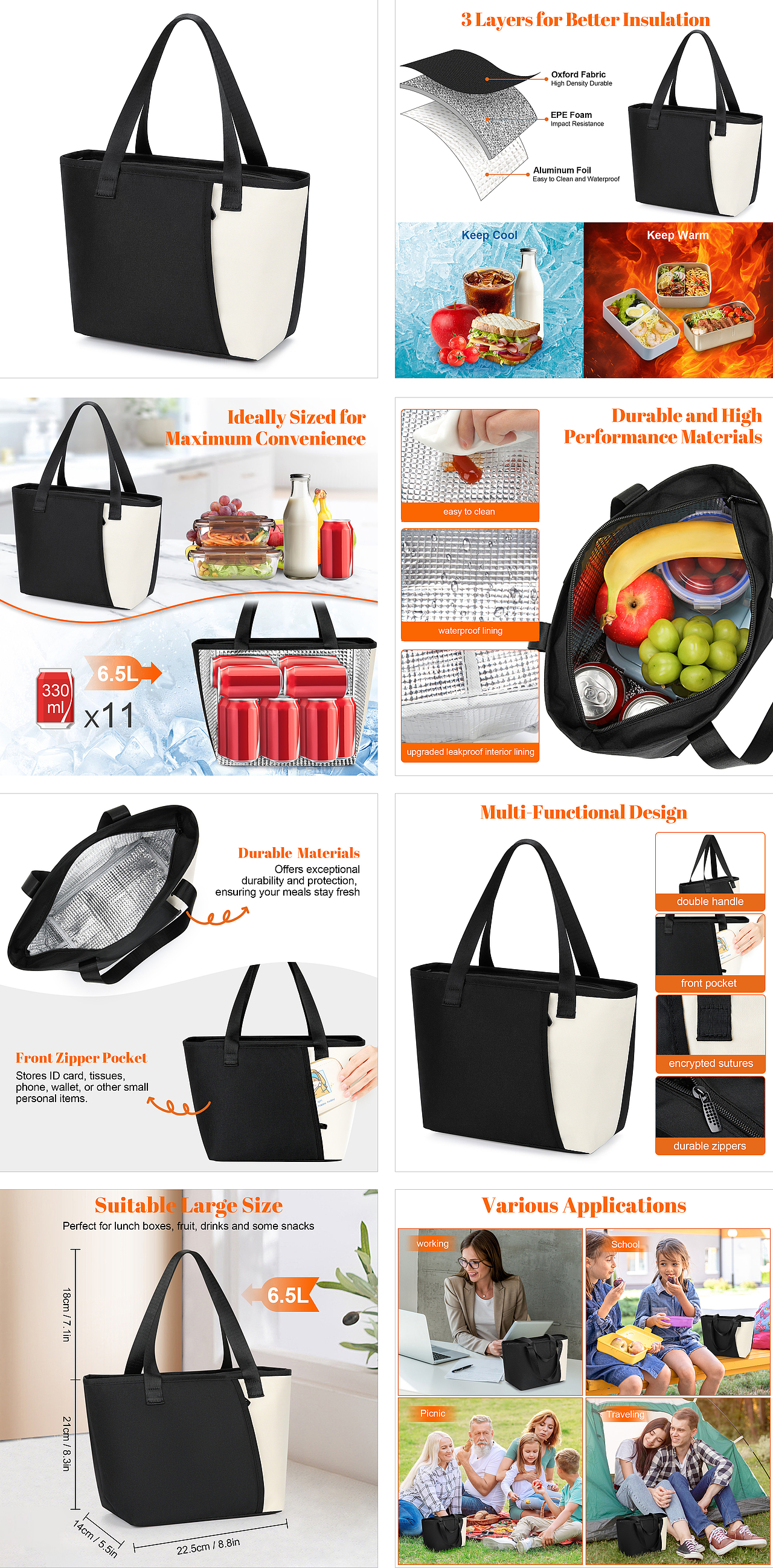 亚马逊小托特午餐包