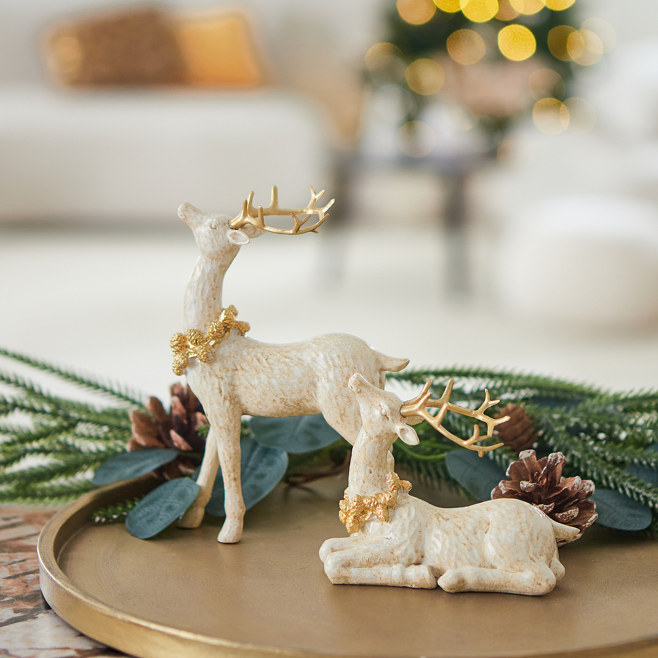 金色圣诞鹿摆件