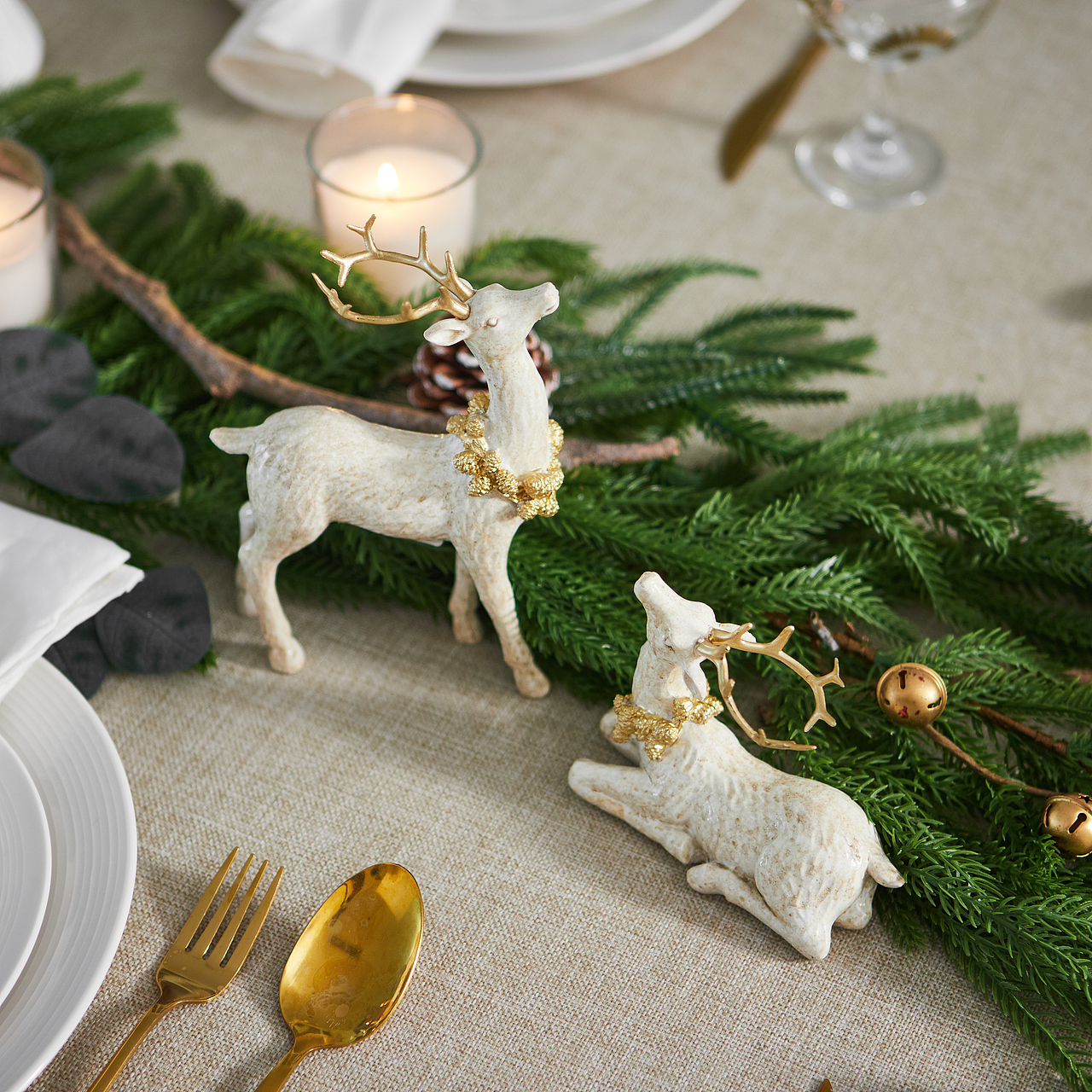 金色圣诞鹿摆件