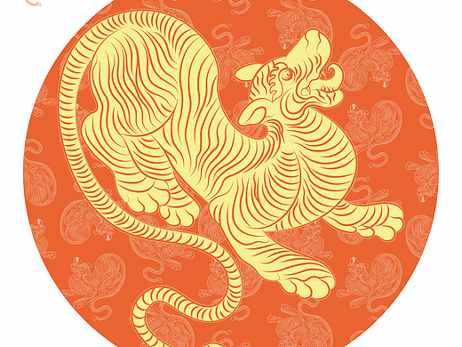 两只老虎（个人主页-ZNzA2ODAwMDA=） - 商业插画 - 站酷设计师景页页原创素材 - 站酷ZCOOL