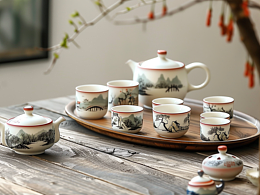 《运河风情》茶具套装
