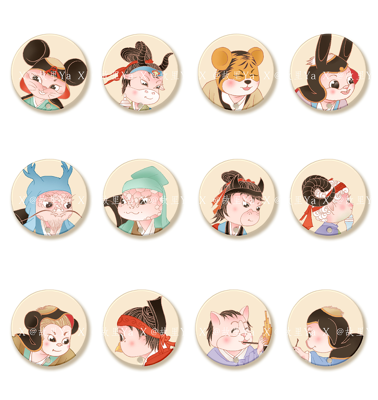 【十二生肖闹元宵—2025蛇年】（图ZMzc5NzQ1ODMy） - 商业插画 - 站酷设计师故里Ya1原创素材 - 站酷ZCOOL