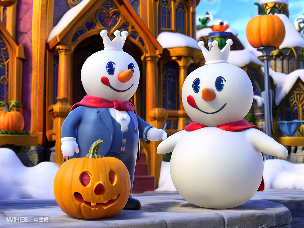 百变雪王万圣节变魔术