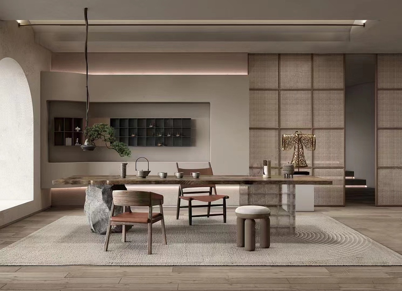 茶室设计｜一间茶室，一隅宁静，一方茶桌，一盏清茗。（图ZMzc5NzU0MzIw） - 酒店餐饮设计 - 站酷设计师吴瑶爱设计原创素材 - 站酷ZCOOL