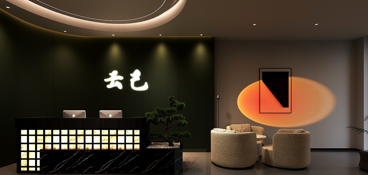 工装-现代轻奢足浴会所—感受在一呼一吸间