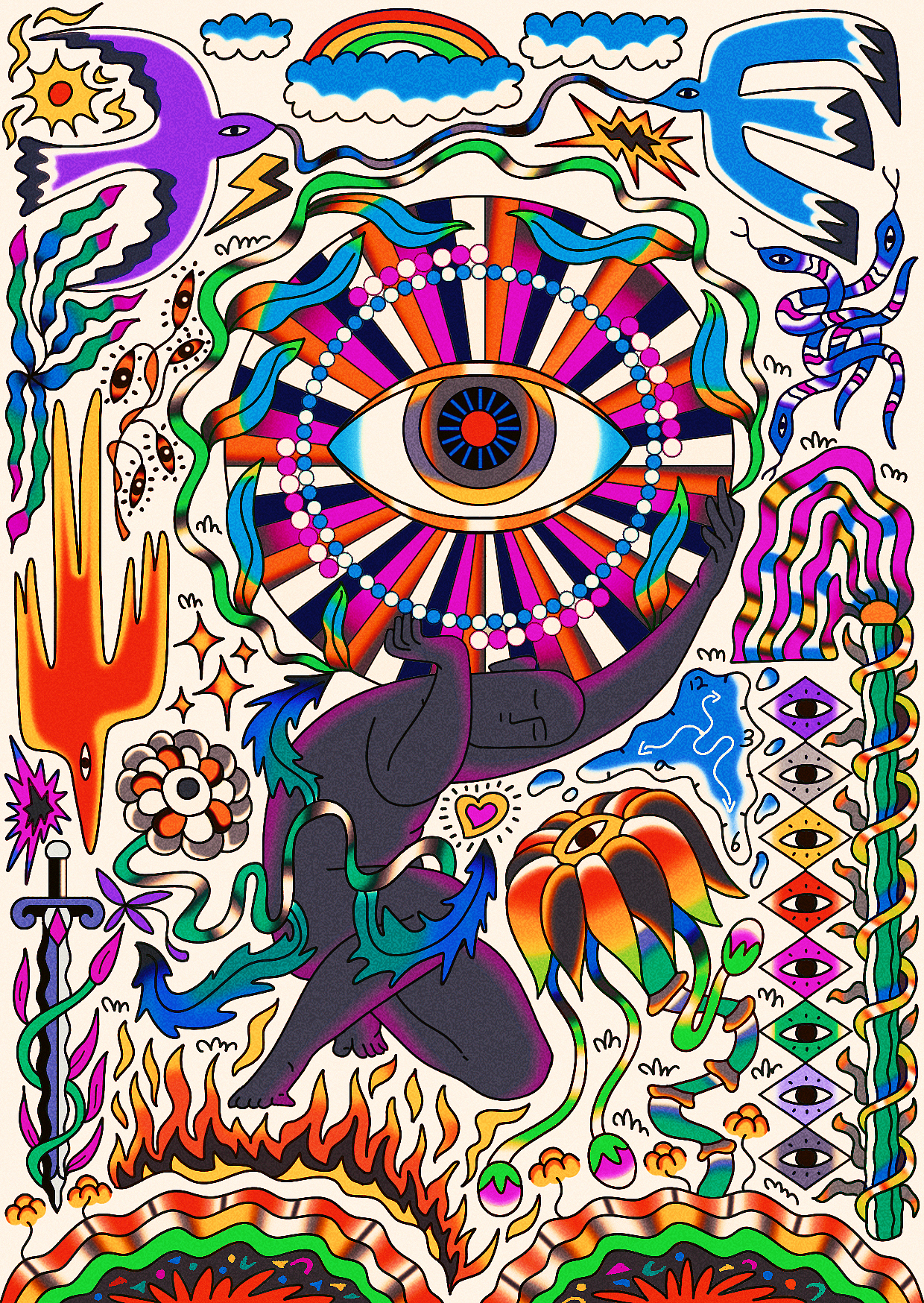 插画风格探索实验（图ZMzc5NzU1NzQ4） - 艺术插画 - 站酷设计师插画师卷耳原创素材 - 站酷ZCOOL