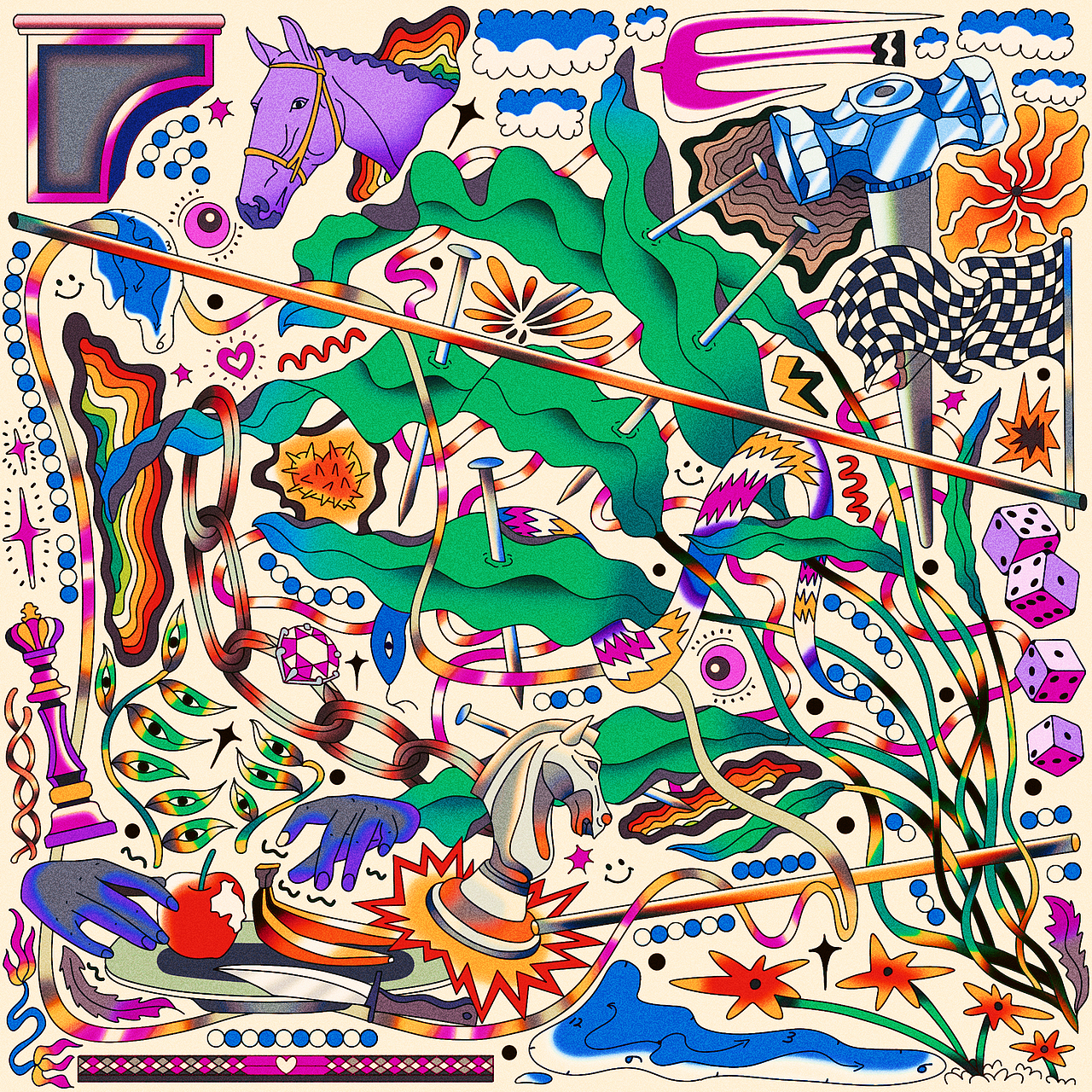 插画风格探索实验（图ZMzc5NzU1NzM2） - 艺术插画 - 站酷设计师插画师卷耳原创素材 - 站酷ZCOOL