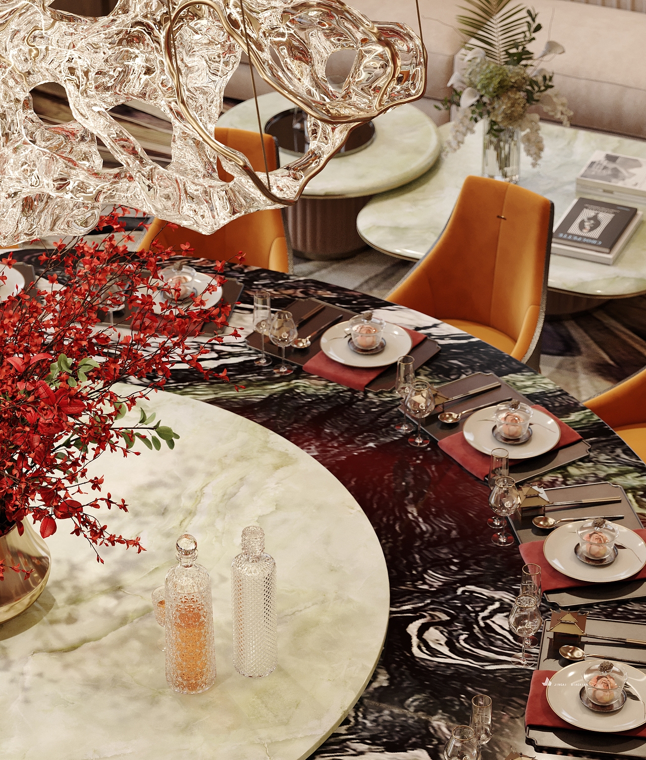 硬装支撑起的颜值（图ZMzc5Nzg2MTky） - 酒店餐饮设计 - 站酷设计师金该效果图官方账原创素材 - 站酷ZCOOL