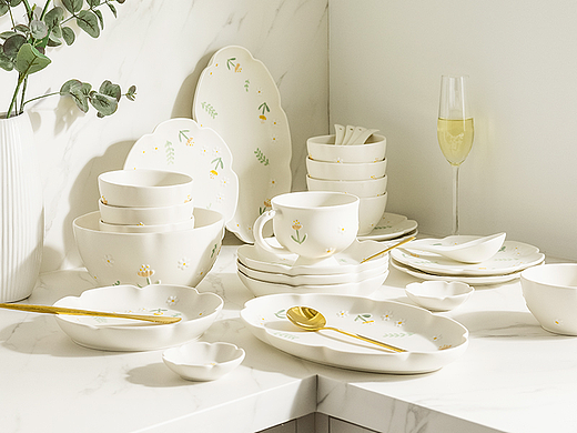 亿庭厨房陶瓷餐具拍摄分享