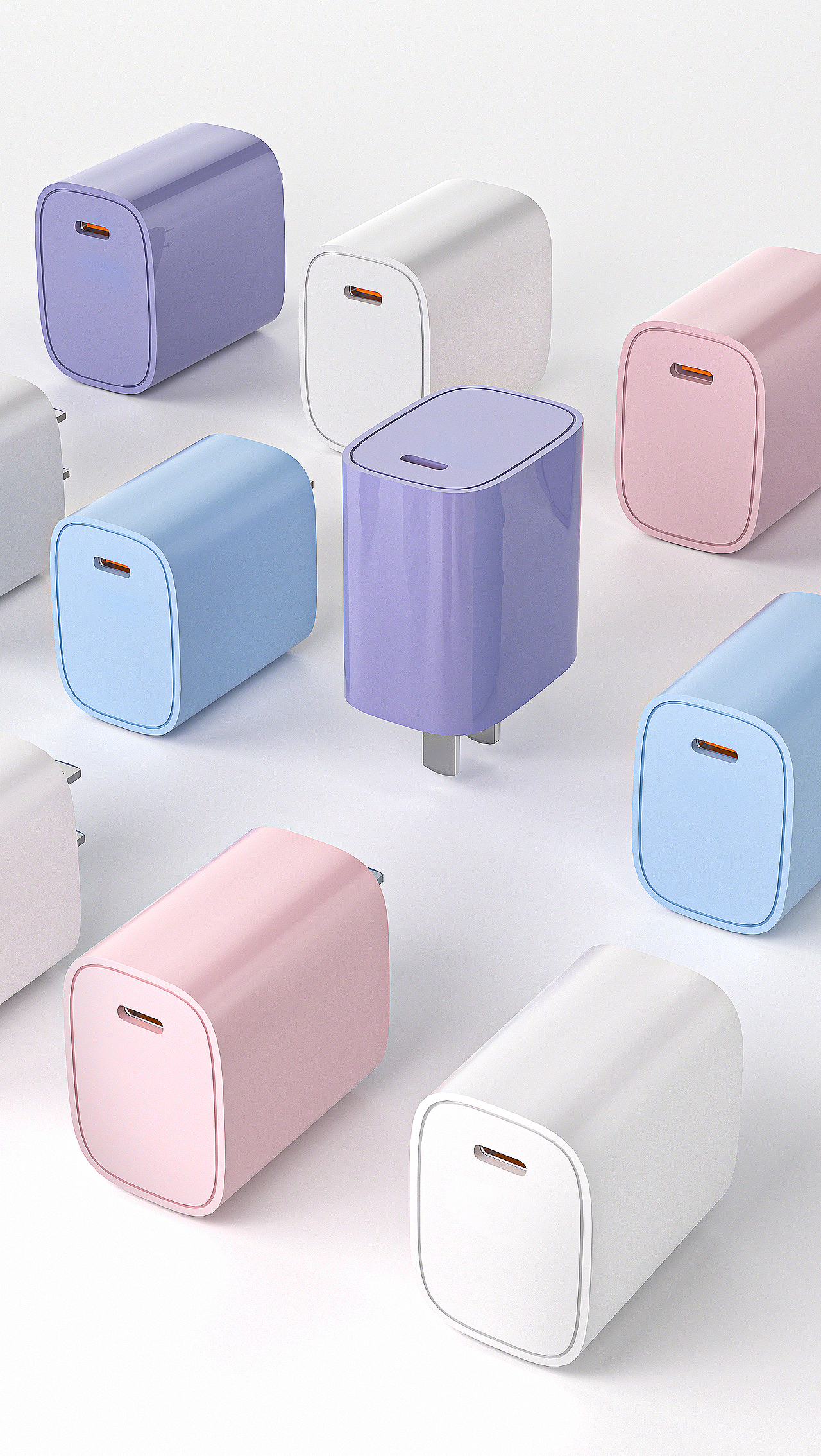 30W马卡龙色充电器