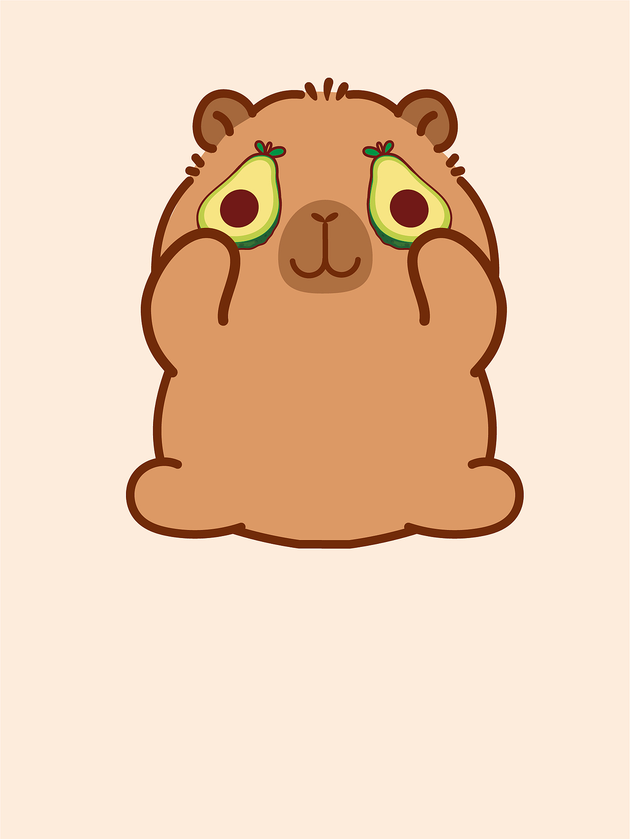 卡皮巴拉水豚IP卡通形象设计原创插画表情包