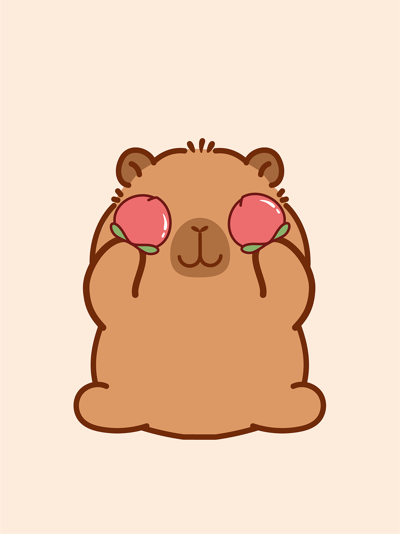 卡皮巴拉水豚IP卡通形象设计原创插画表情包