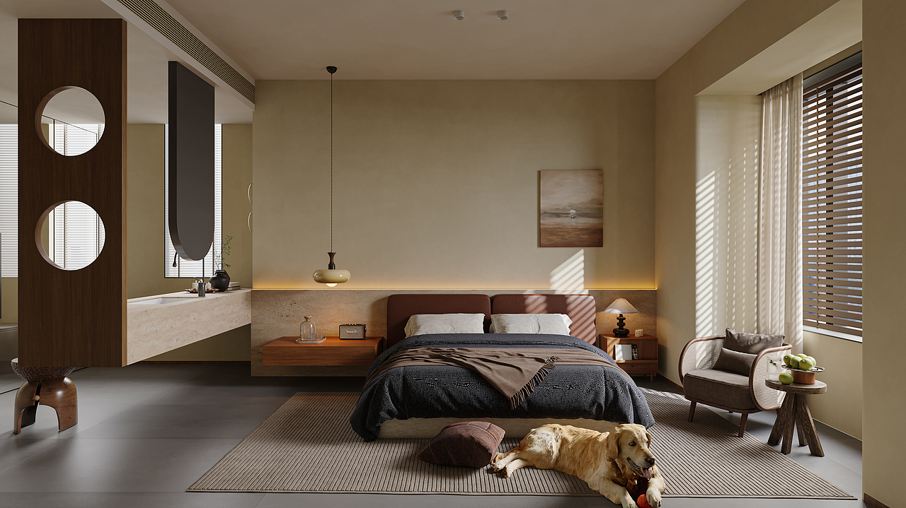 中古卧室（图ZMzc5ODI3MjIw） - 家装设计 - 站酷设计师老魏在作图原创素材 - 站酷ZCOOL