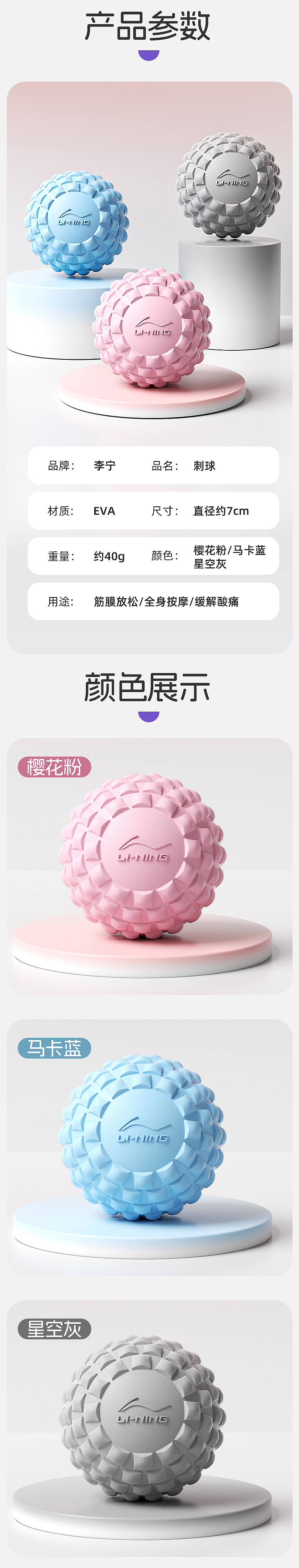 (近期工作总结)筋膜球详情页