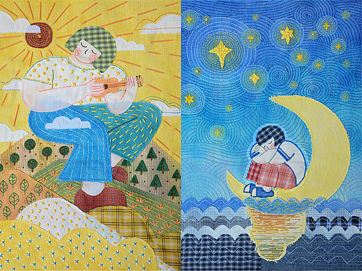 《寻找》获得多个奖项的布艺插画