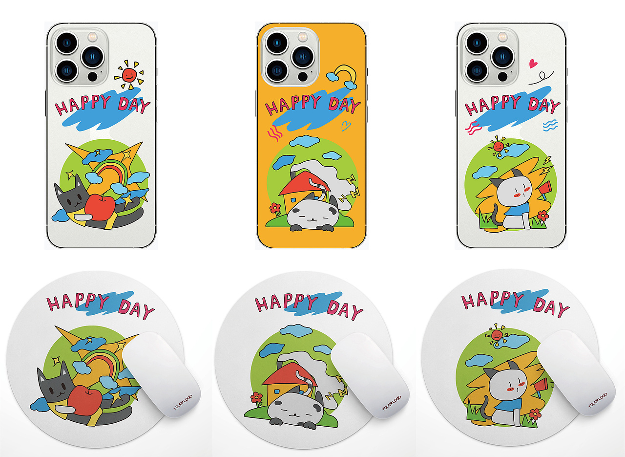 卡通涂鸦插画小图案