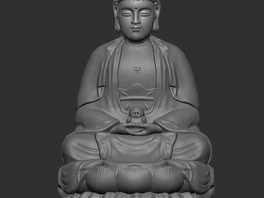 佛像zbrush雕刻建模