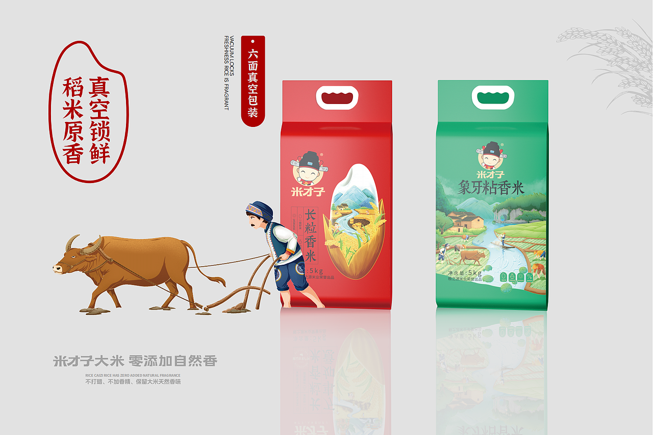 粤猫x米才子|大米品牌全案案例分享