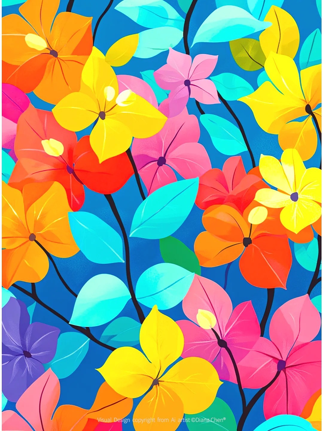 AI的画笔:重塑秋日花卉的极简之美🌸