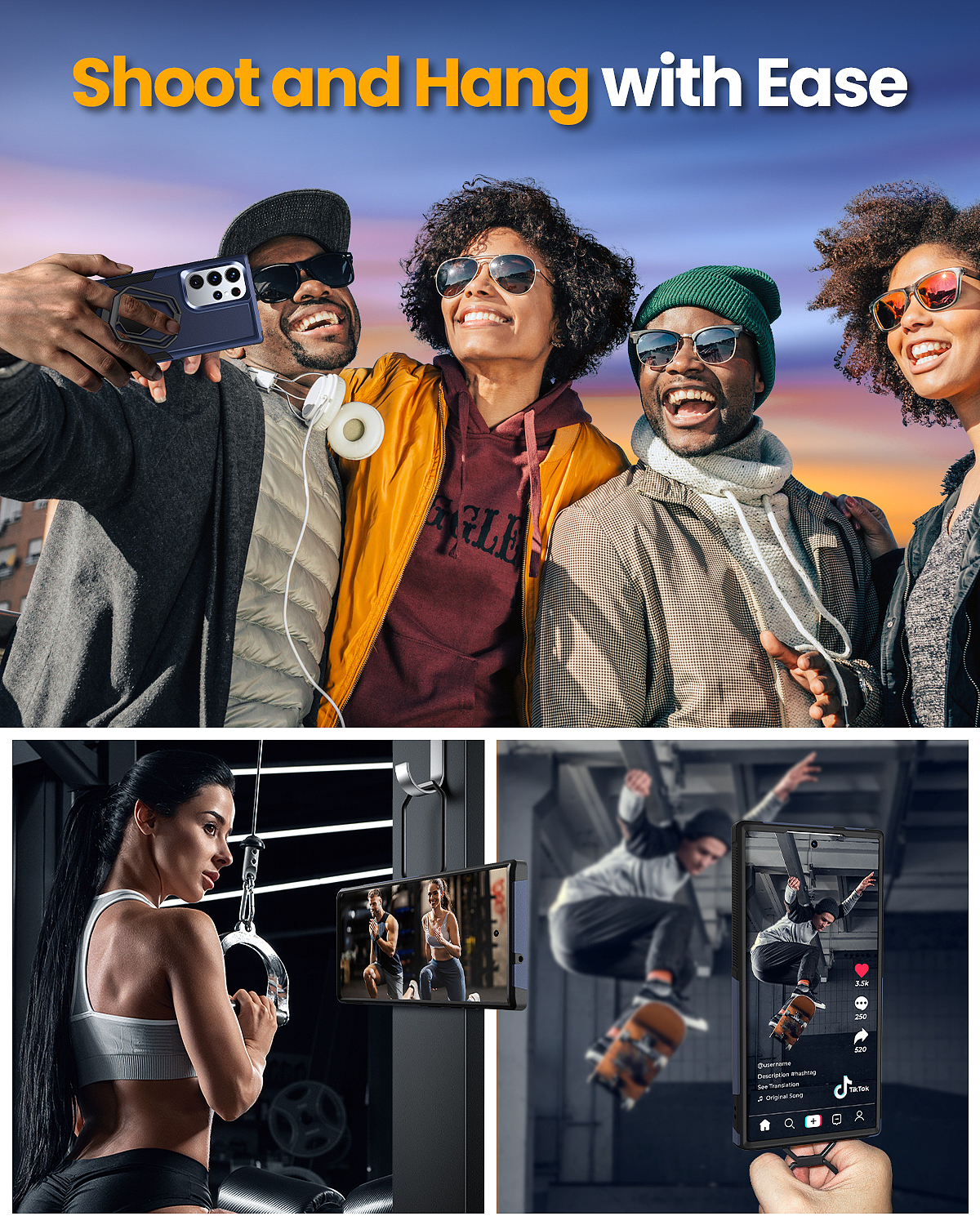 亚马逊-苹果三星手机壳主图设计 产品渲染