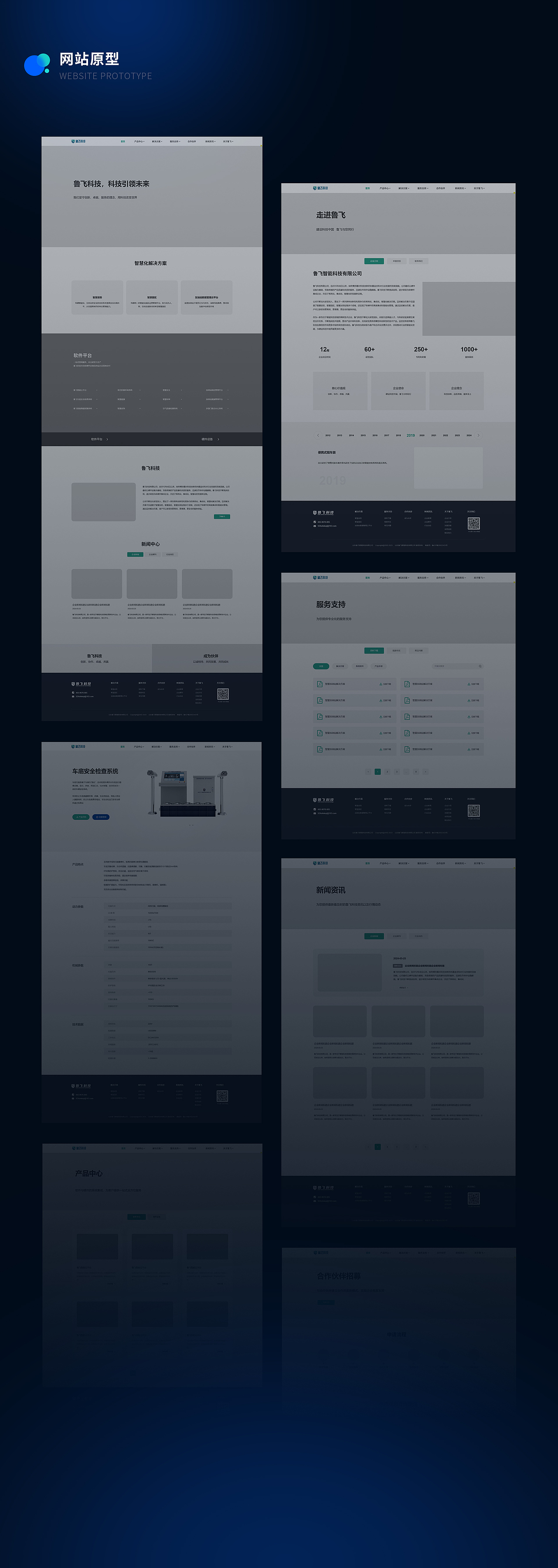 鲁飞企业品牌网站,pc端+移动端