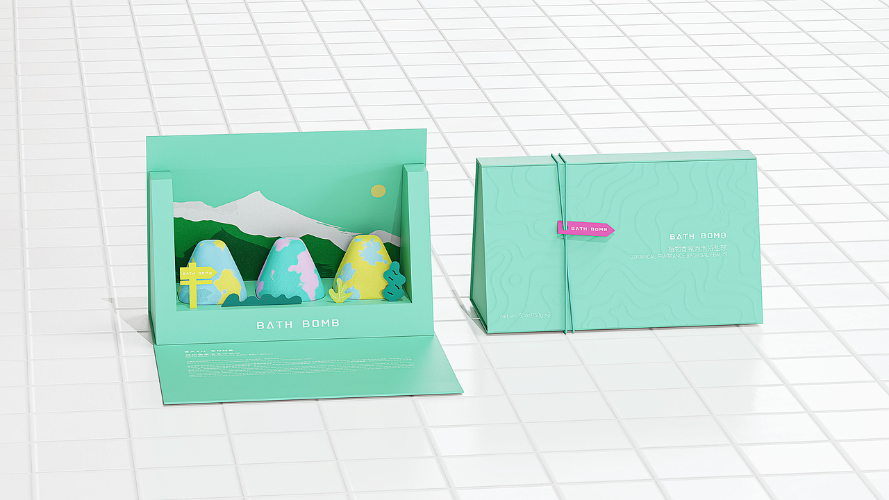 植物香氛泡泡浴盐球包装设计 | 包装设计 | 香氛包装