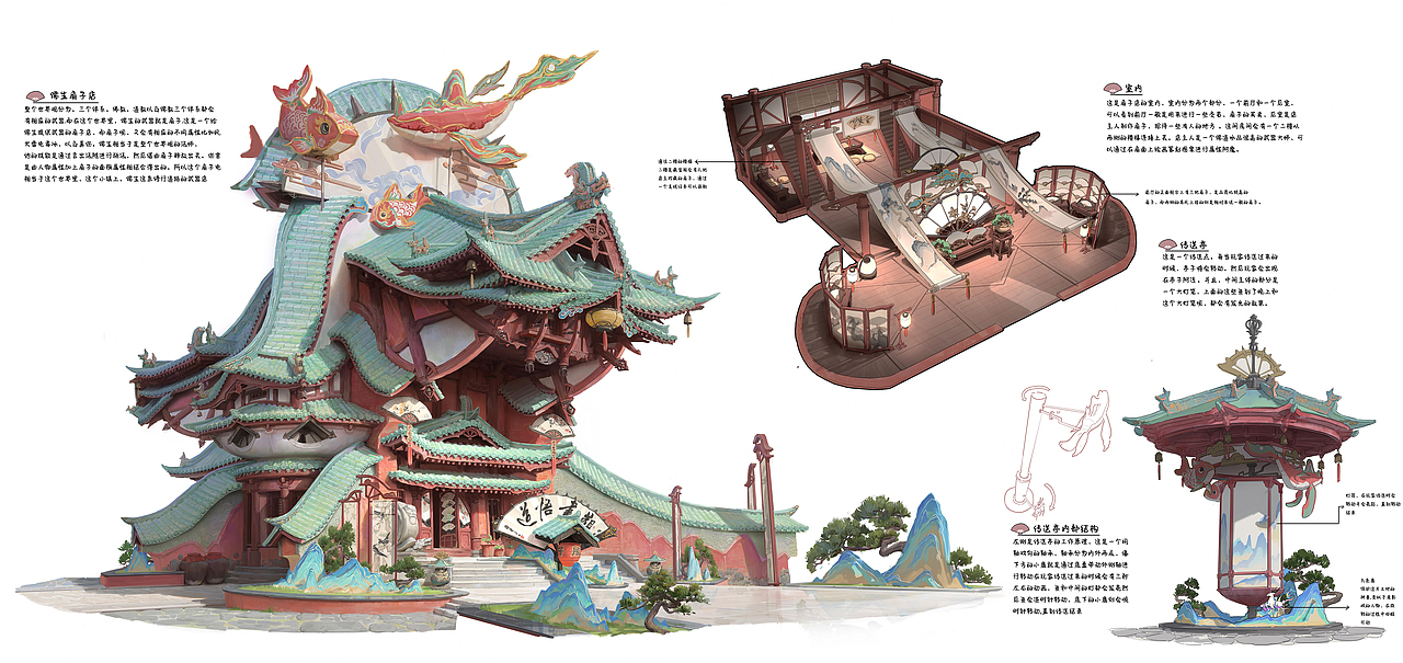 艺数绘讲师作品分享|陈克凡《扇子店》（图ZMzc5OTQzMDU2） - 游戏原画 - 站酷设计师艺数绘CG原创素材 - 站酷ZCOOL