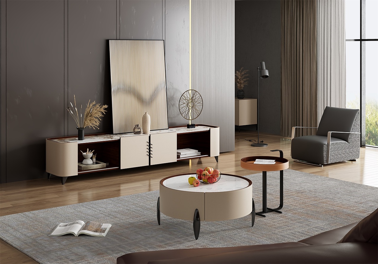 3D建模/渲染~客厅/卧室/餐厅家具产品图册