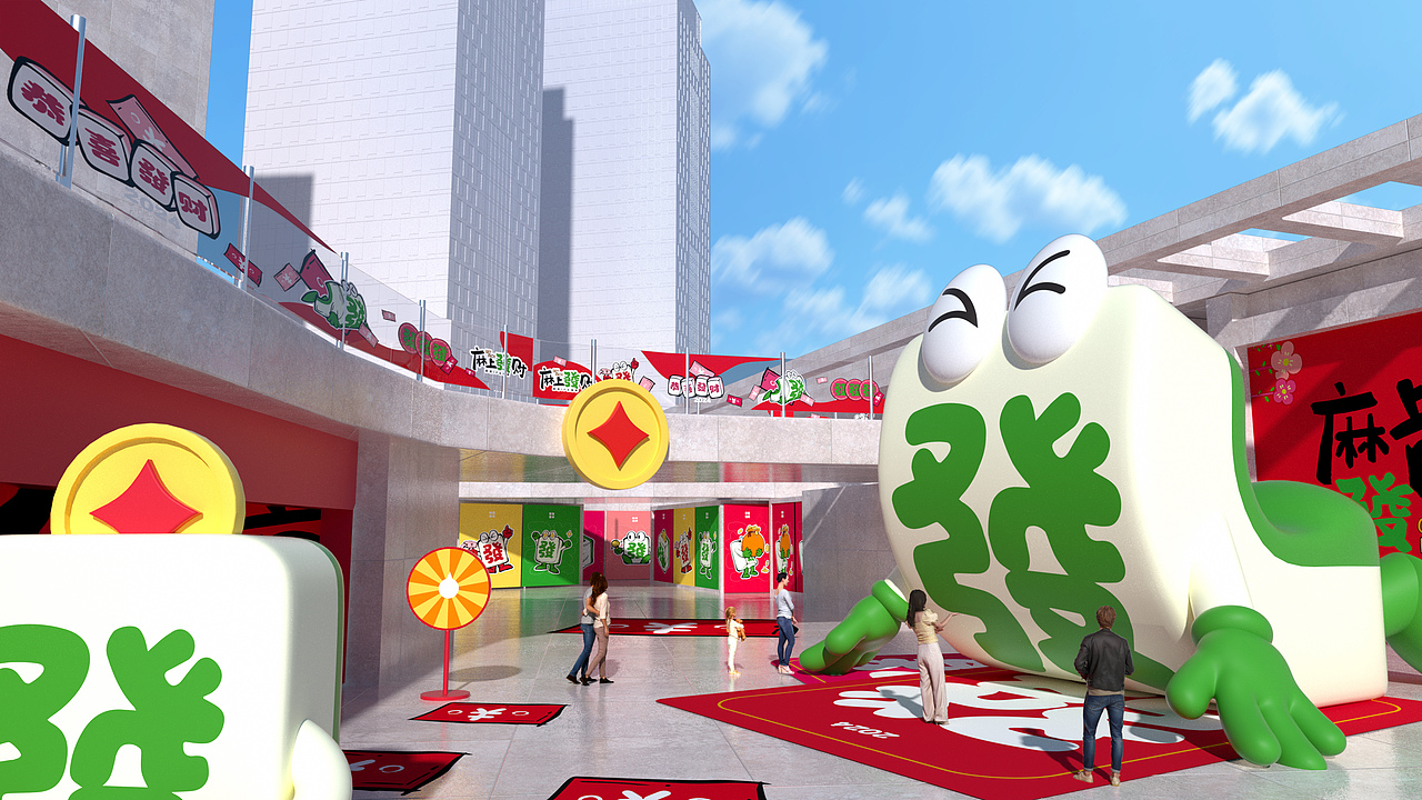 2025蛇年IP双旦商场新年圣诞美陈展-麻上發财-發仔