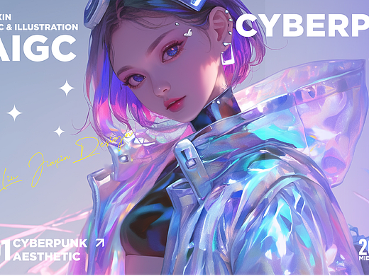赛博朋克女孩 Cyberpunk girl