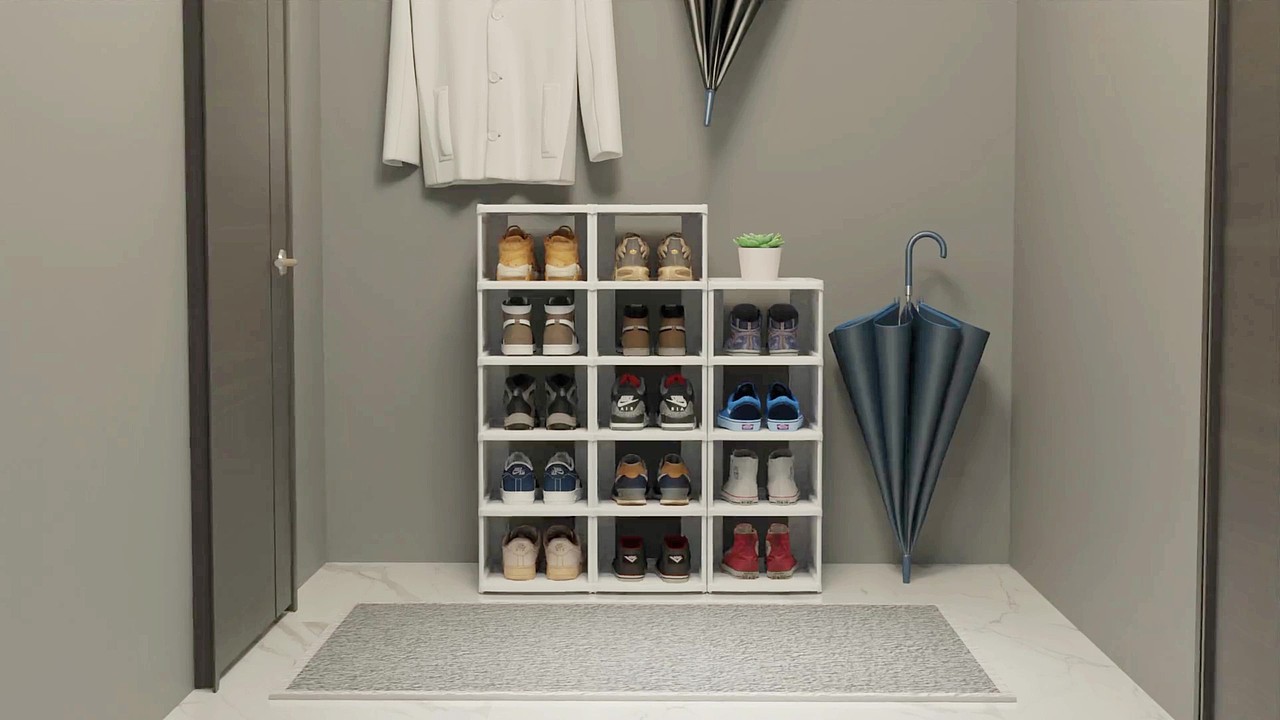 三维动画 | 方字形鞋架 | 家具产品设计（图ZMzgwMDIxMDI0） - 产品 - 站酷设计师呱唧哈哈哈原创素材 - 站酷ZCOOL