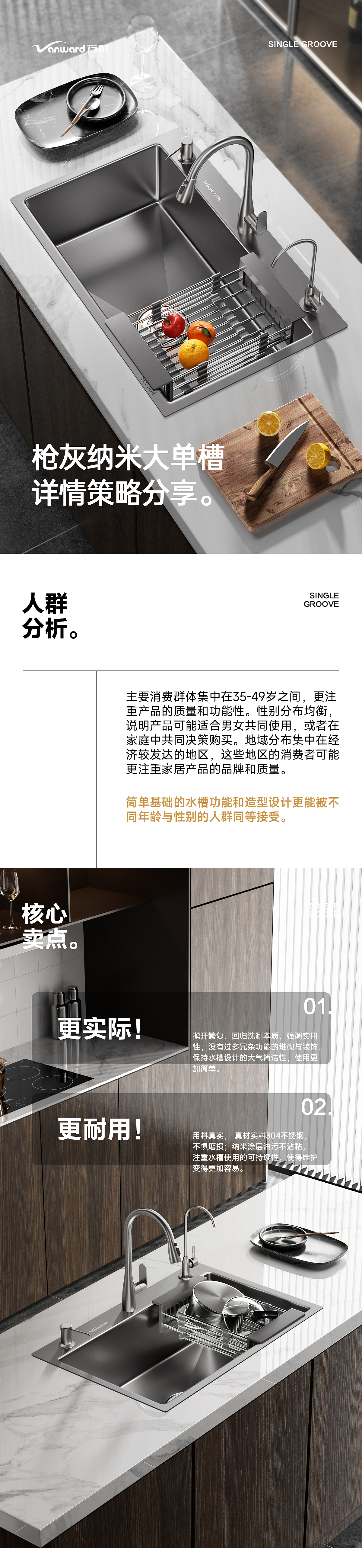 枪灰色单槽 | 详情页设计视觉策划分享