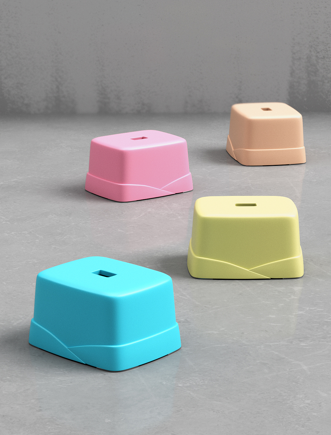 儿童凳子三维渲染图