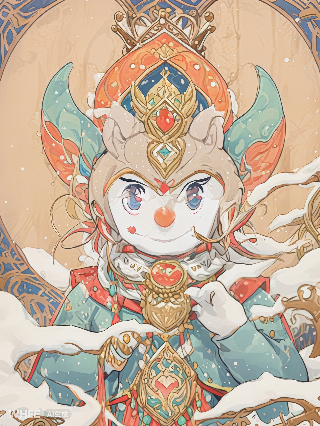 敦煌-雪王（图ZMzgwMDQ5MjEy） - AI作品 - 站酷设计师努力学设计的小狸原创素材 - 站酷ZCOOL