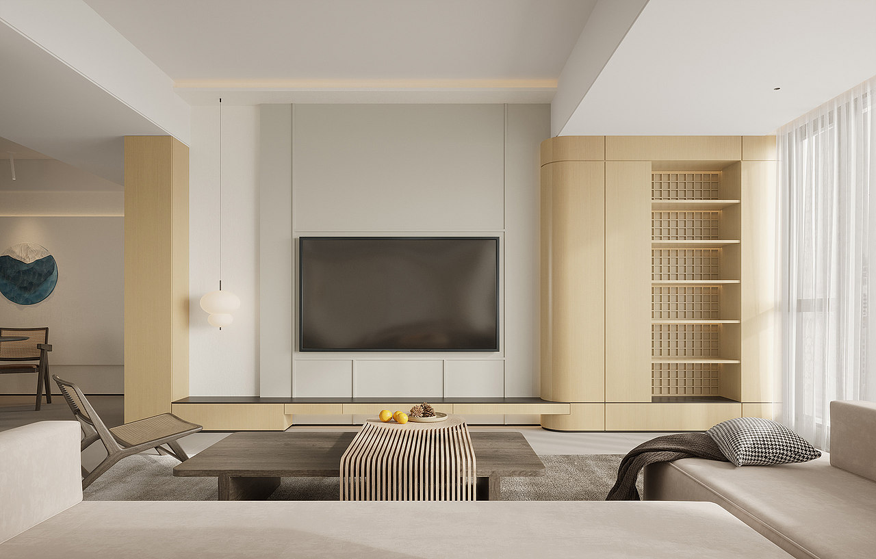 不加修饰的原木质感，使得整个家居空间清爽而又舒适（图ZMzgwMDYzMzQ4） - 家装设计 - 站酷设计师亦然13156505105原创素材 - 站酷ZCOOL