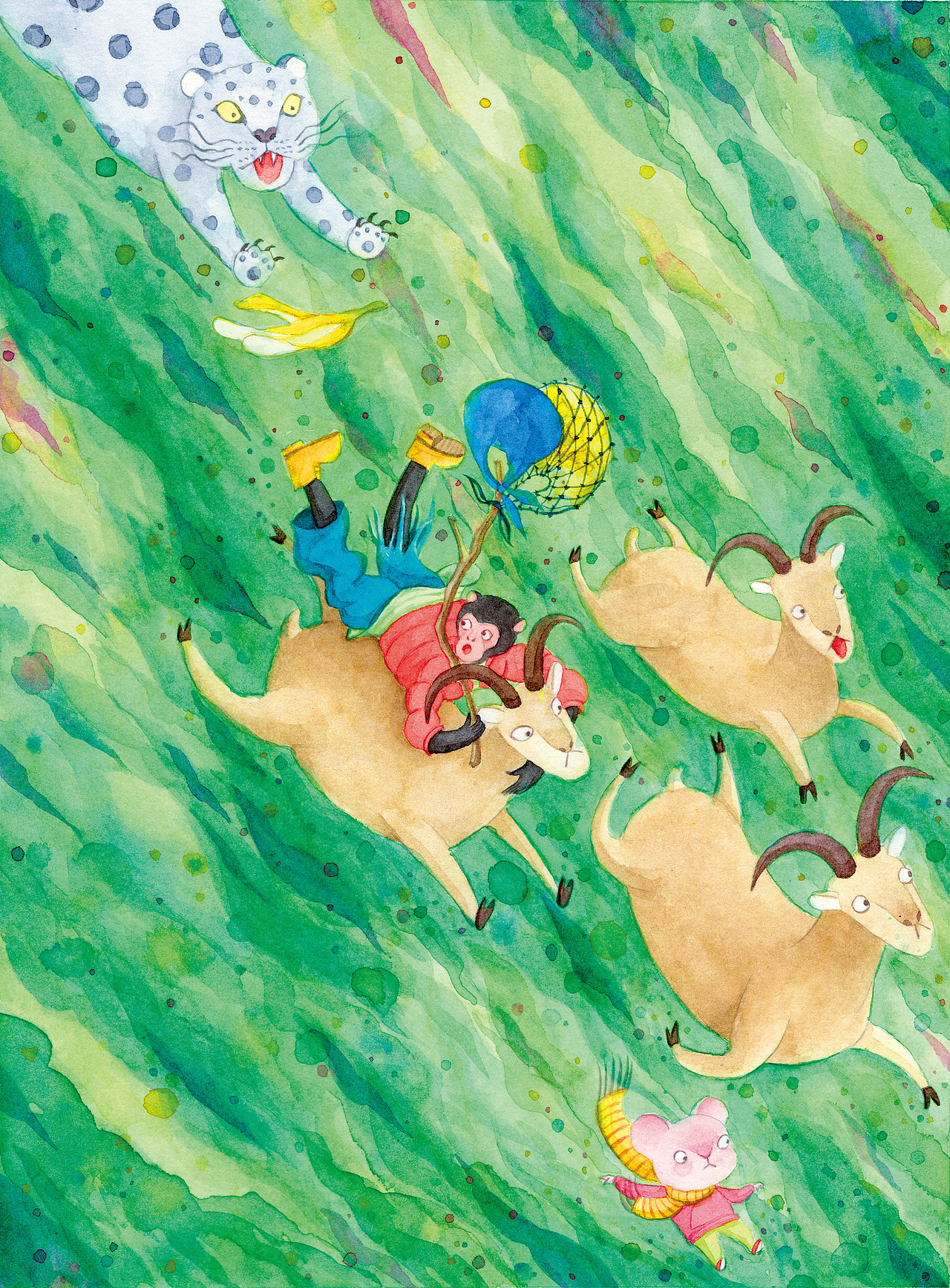 猴子先生来做客（图ZMzgwMDgxNTUy） - 绘本 - 站酷设计师伞小獭原创素材 - 站酷ZCOOL