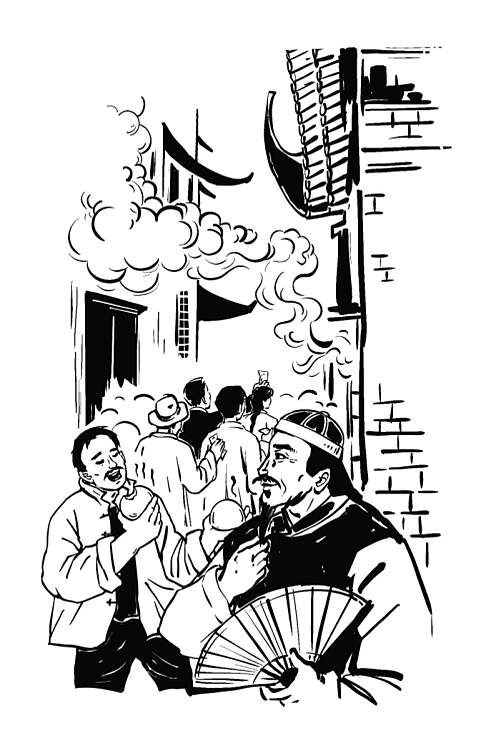 近期一组期刊黑白插画