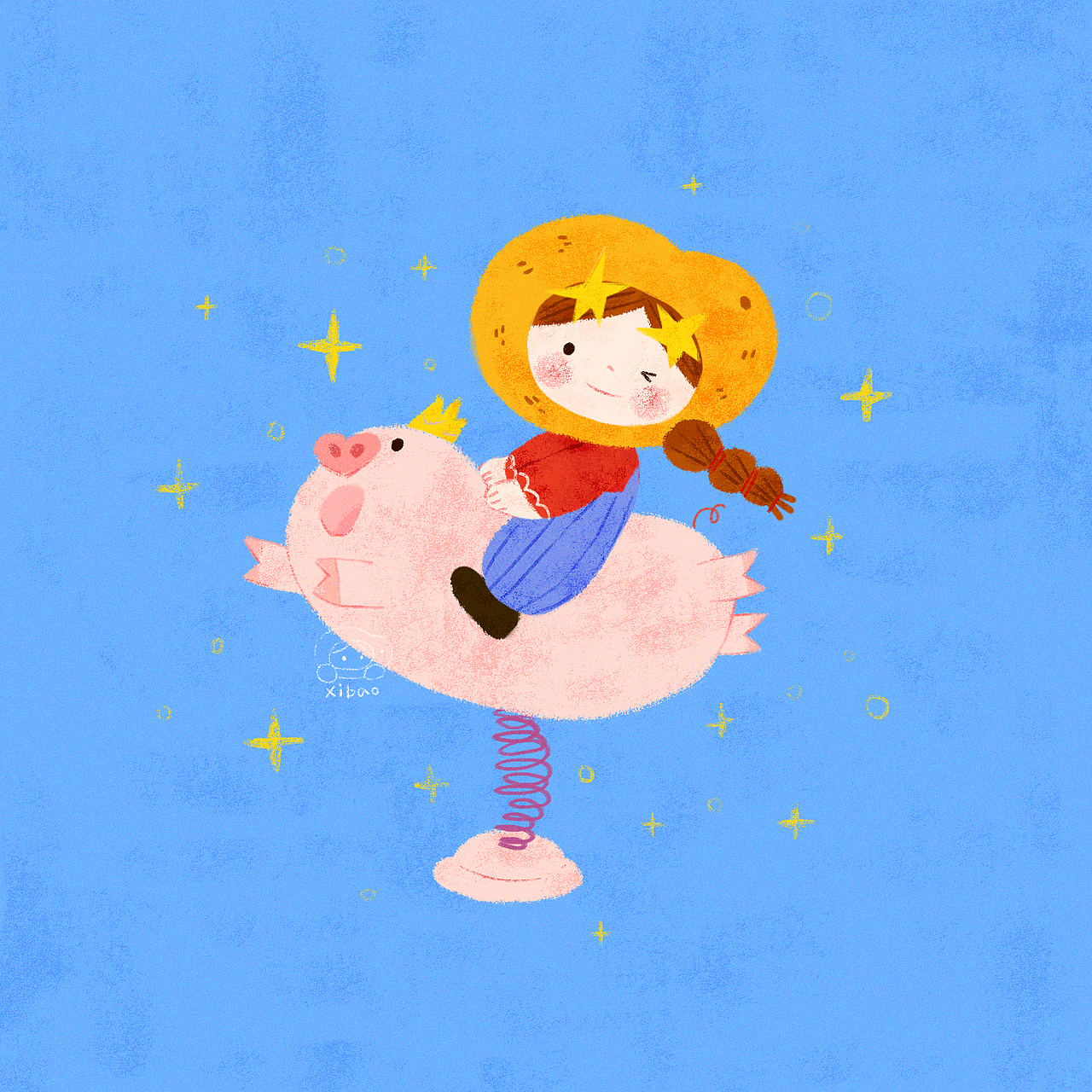 【ip系列插画】我的小玩具（图ZMzgwMDg2NTY0） - 儿童插画 - 站酷设计师喜宝的画原创素材 - 站酷ZCOOL