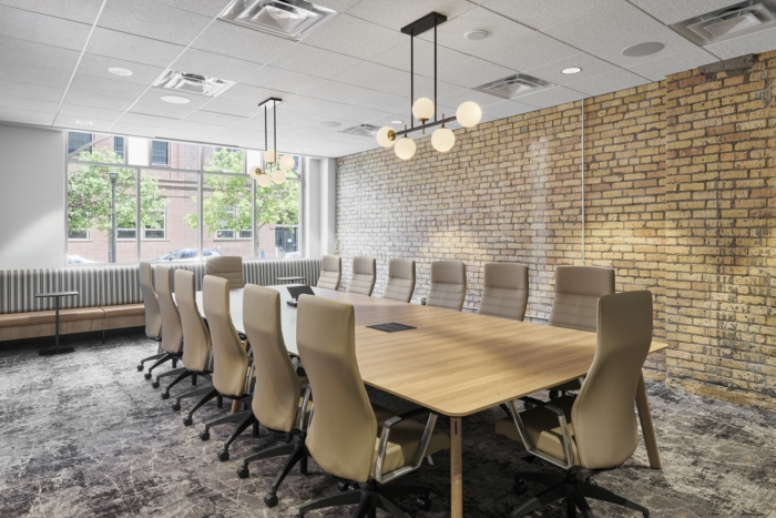 办公室装修:设计美学将温暖的工业元素与现代风格融为一体